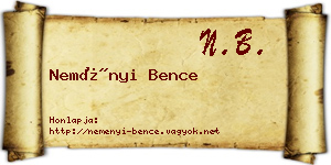 Neményi Bence névjegykártya